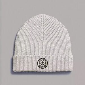 Rag & Bone Charlie Logo Patch Rib Wool Blend Beanie in Invoty